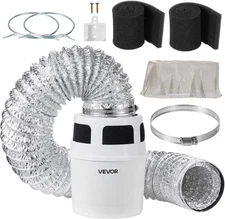 3-In-1 Indoor Dryer Vent Kit, with Bucket for Electric Dryer with 4-Inch by 5-Fe
