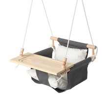 KINSPORY Toddler Swing with Soft Cushion, Safety Buckle  Detachable Tray, Adjus