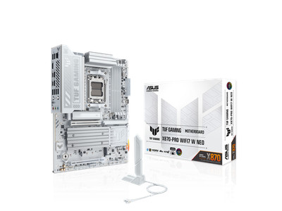 ASUS TUF GAMING X870-PRO WIFI7 W NEO AMD ATX motherboard, 16+2+1 power stages, D
