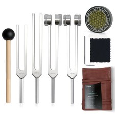 Tuning Forks for Healing Set 128Hz, 136.1Hz, 256Hz, 384Hz Chakra Sound H