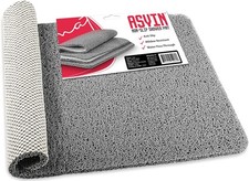 Asvin Soft Textured Bath, Shower, Tub Mat, 24" x 16" Rectangular , Grey