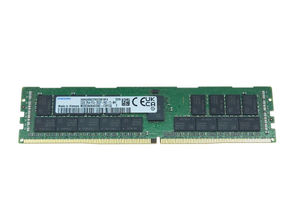 Samsung 32GB DDR4-2933 PC4-2933Y 2Rx4 ECC RDIMM Server RAM M393A4K40CB2-CVF - Image 1 of 1