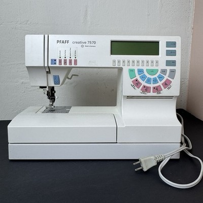 Pfaff 7570 Creative Sewing Embroidery Machine with Case & Cord for parts only