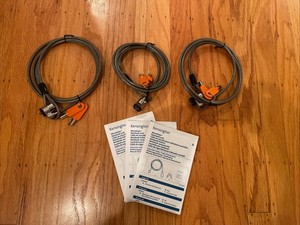 Kensington MicroSaver Classic Cable Locks K-Slot - Set Of 3, Mint Condition!