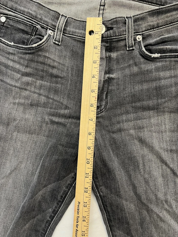 Hudson Jeans Mens 31 Gray Slim Fit Stretch Denim Faded Wash Casual Pants - Image 3 of 4