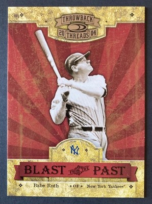 Babe Ruth 2004 Donruss Throwback Threads Blast From The Past #BP-3 Serial #/1500