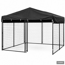 Outdoor Dog Kennel Cover 10X10 FT   600D Heavy Duty Waterproof  Uv-Resistant Ro