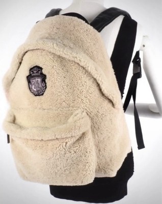BILLIONAIRE Mr. Plutus Fluffy Backpack With Crest Teddy Rucksack Philipp Plein