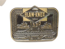 BELT BUCKLE BLAW-KNOX 1990 MATTOON Illinois solid brass