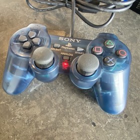 PlayStation 2 PS2 OEM Sony DualShock 2 Controller Ocean Blue Clear Working OEM
