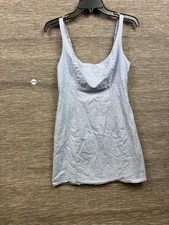 Urban Outfitters Dress Womens M Blue Linen Blend Scoop Neck Mini Sundress Casual
