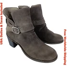 Officine Creative Gray Suede Heel Ankle Boots Size EU 39 / US 9