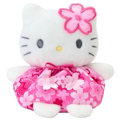 Sanrio Hello Kitty Sakura Tenori Doll Plush 11cm Pink Cherry Blossom Japan