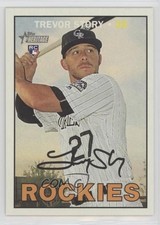 2016 Topps Heritage High Number Error Variation Short Print Trevor Story 1b3