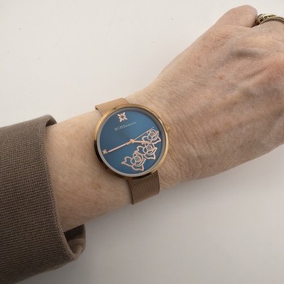 Ladies BCB Generation Rose Gold Tone Floral Wristwatch