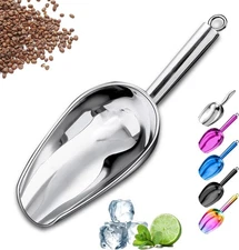 Ice Cube Scoop Stainless Steel Shovel Scoops Kitchen Utility Scoops Set Contoure