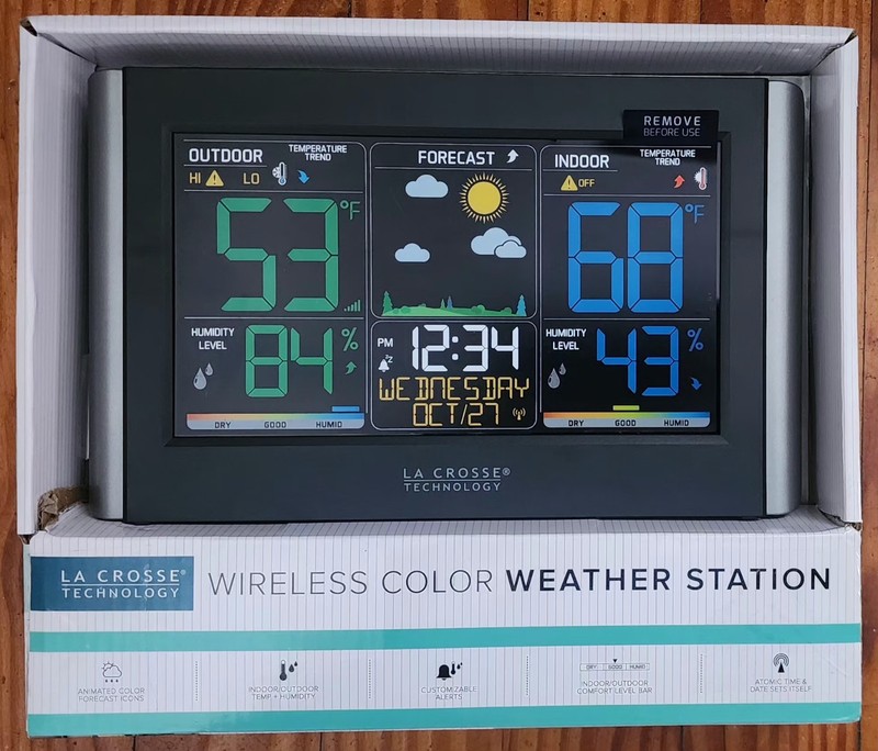 Weather Station with Customizable Alerts, Weather Forecast, Temperature, Dew Poi
