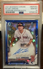 Blaze Jordan 2021 Bowman Chrome Sapphire Base Auto PSA 10 Bowman 1st