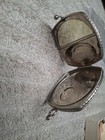 Guilloche Compact  Purse Silvertone Dance Purse , Compact , Vintage,  No Chain — photo 8