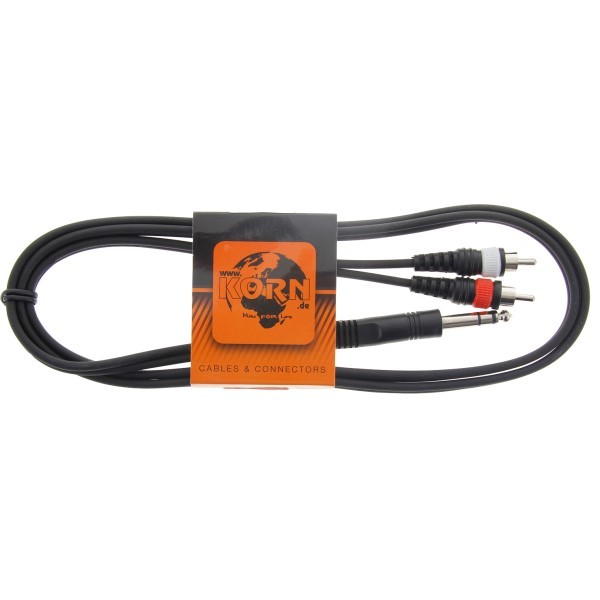 KORN Kabel ECO Adapterkabel 2x Cinch 1x 63 Klinke Stereo 15 Neu 2490₽