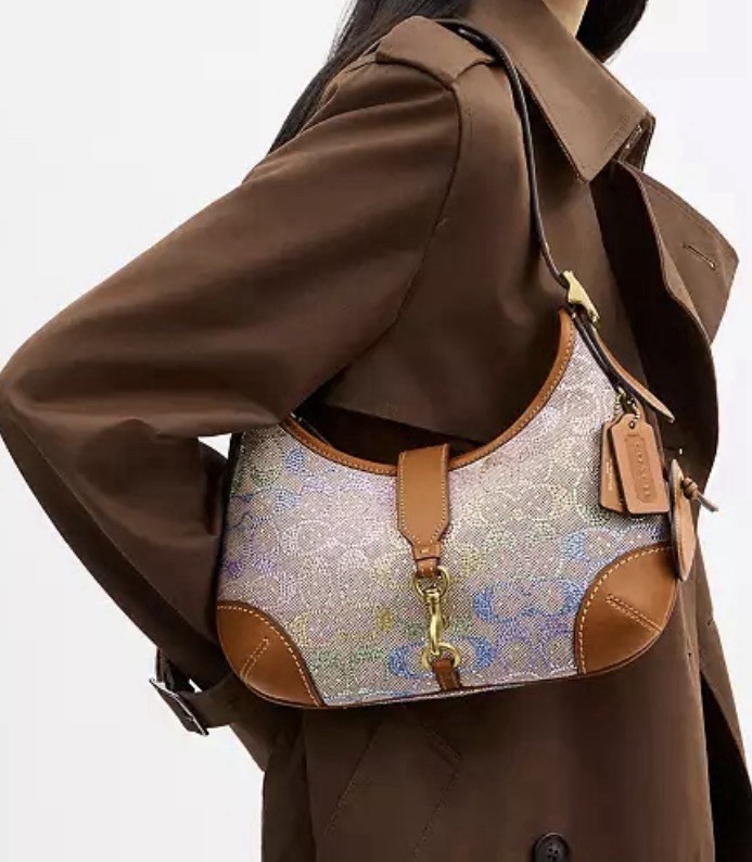 Coach LIMITED EDITION Rainbow Crystal Hamptons Hobo Bag 🌸🌈✨🌈🌸✨ NWT image 5