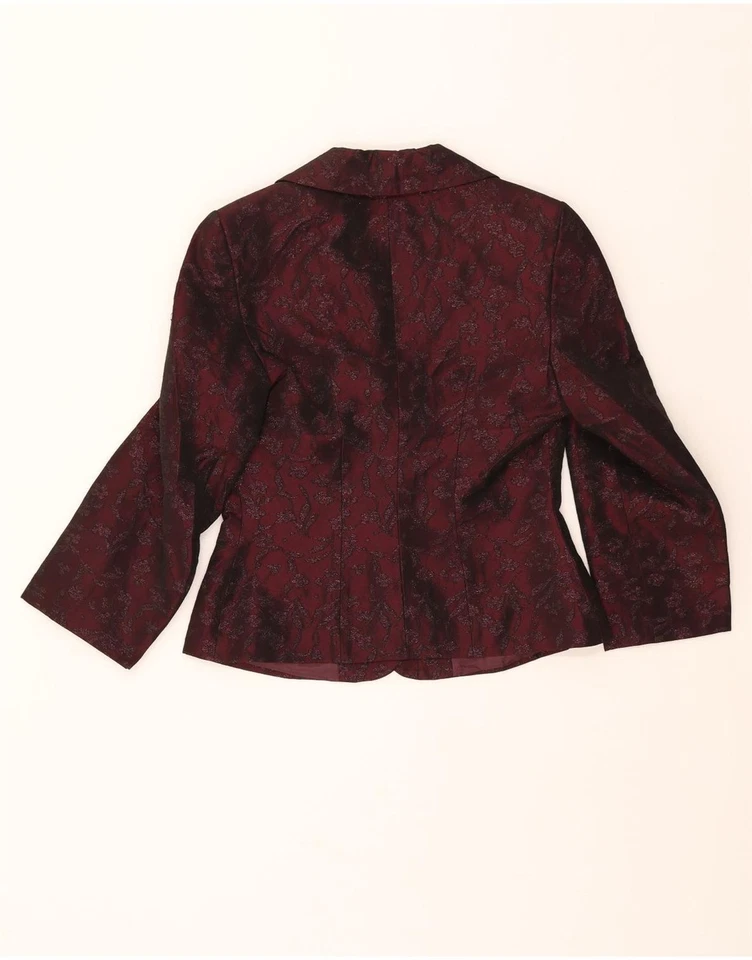 Conjunto de falda de 2 piezas para mujer JOHN BENTLEY UK 8/10 pequeña W26 borgoña floral AP03 Foto 3 de 4