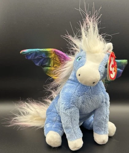 Vintage 2002 Ty Beanie Babies Pegasus Plush Unicorn New With Tags