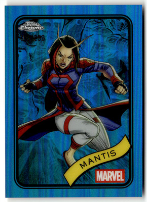 Topps Marvel Chrome 2025 No. 171 Mantis Blue Refractor 166/299