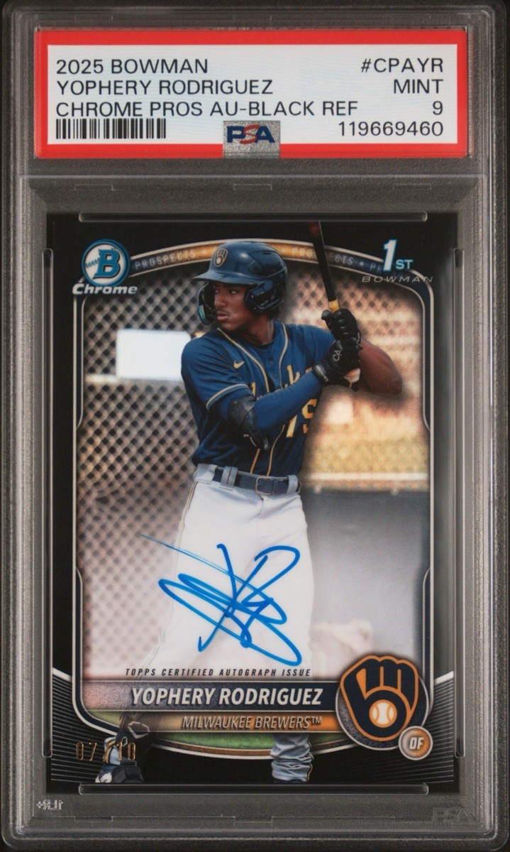 2025 Bowman - Chrome Prospect Autographs Yophery Rodriguez #CPA-YR