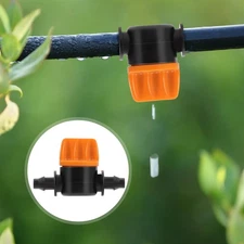 10 Pcs 4/7 Tube Plastic Irrigation Valve Switch Connector Drip Fittings