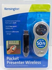 Kensington Pocket Presenter Wireless Laser  Remote for Presentations 33132