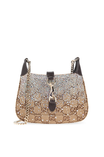 GUCCI Jackie Notte Beige Crystals Shoulder Bag New & Authentic