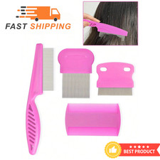4Pcs Professional Lice Comb Set Fine Tooth Dense Anti-Dandruff Hair Brush Kit