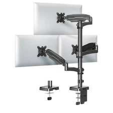  Triple Monitor Mount for Max 32" Computer Screen, Adjustable 3 Monitor Desk 