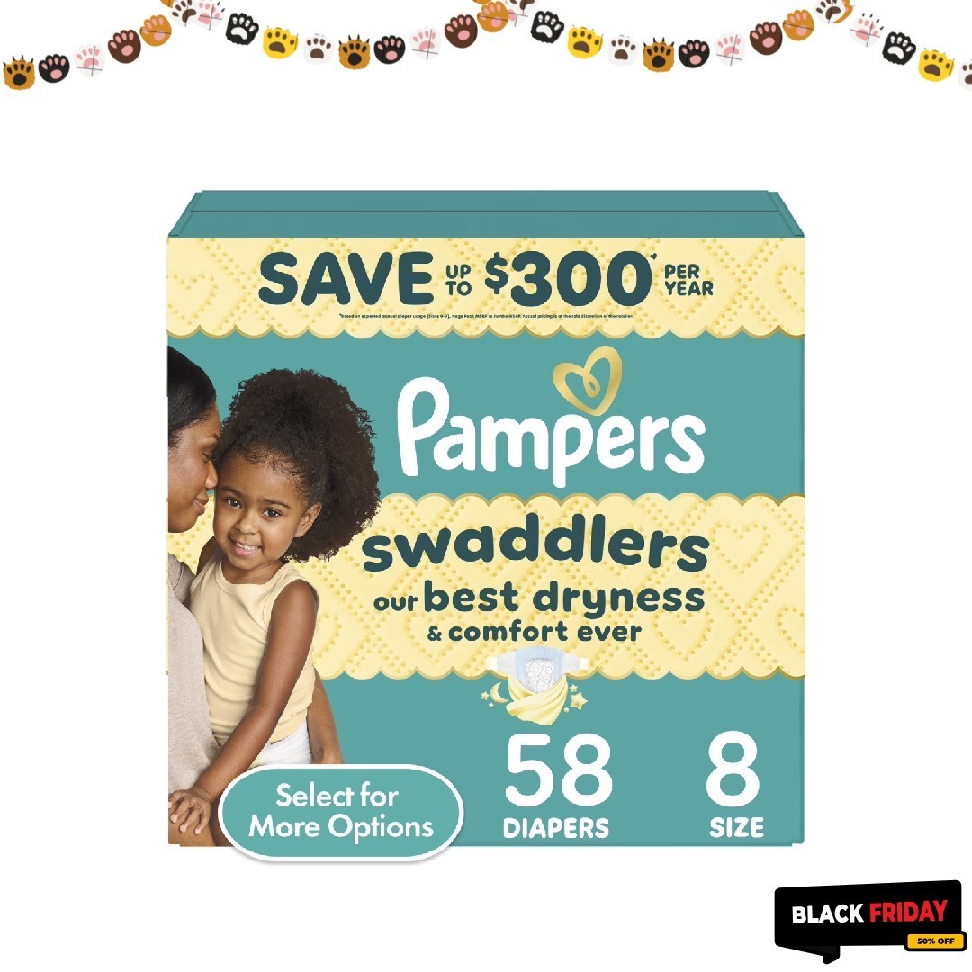Pampers Swaddlers Size 8 Diapers 58ct