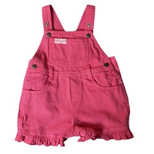 Vintage Guess Overalls Pink Shortalls 12M 80s 90s USA Ruffles Baby Rare Only One