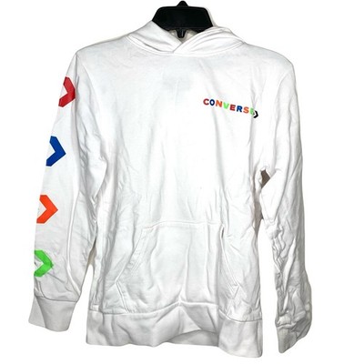 Converse Sweatshirt Hoodie Long Sleeve White | Boy Large L