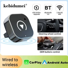 Wireless Carplay Android Auto Adapter USB Car Dongle Connect Box 2 in 1 Mini Box