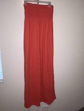 Old Navy Coral Smocked Long Strapless Dress NWT! XS Xtra-Small