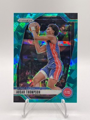 2024 Panini Prizm Ausar Thompson Teal Ice /225 #147 Detroit Pistons AC