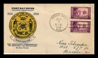 Dr Jim Stamps First Day Cover Wisconsin Tercentenary Pair Oshkosh Cover Service
