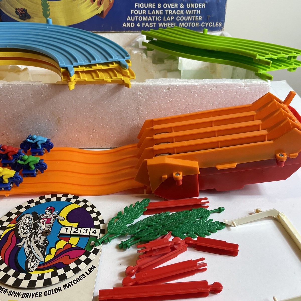 Vintage Woolworth Woolco Motor-Cycle Racing Set Tomy JAPAN Not