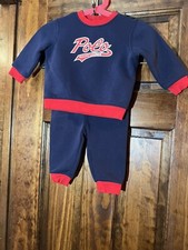 RALPH LAUREN Younger Boys Navy  Red Logo Tracksuit 6Months.