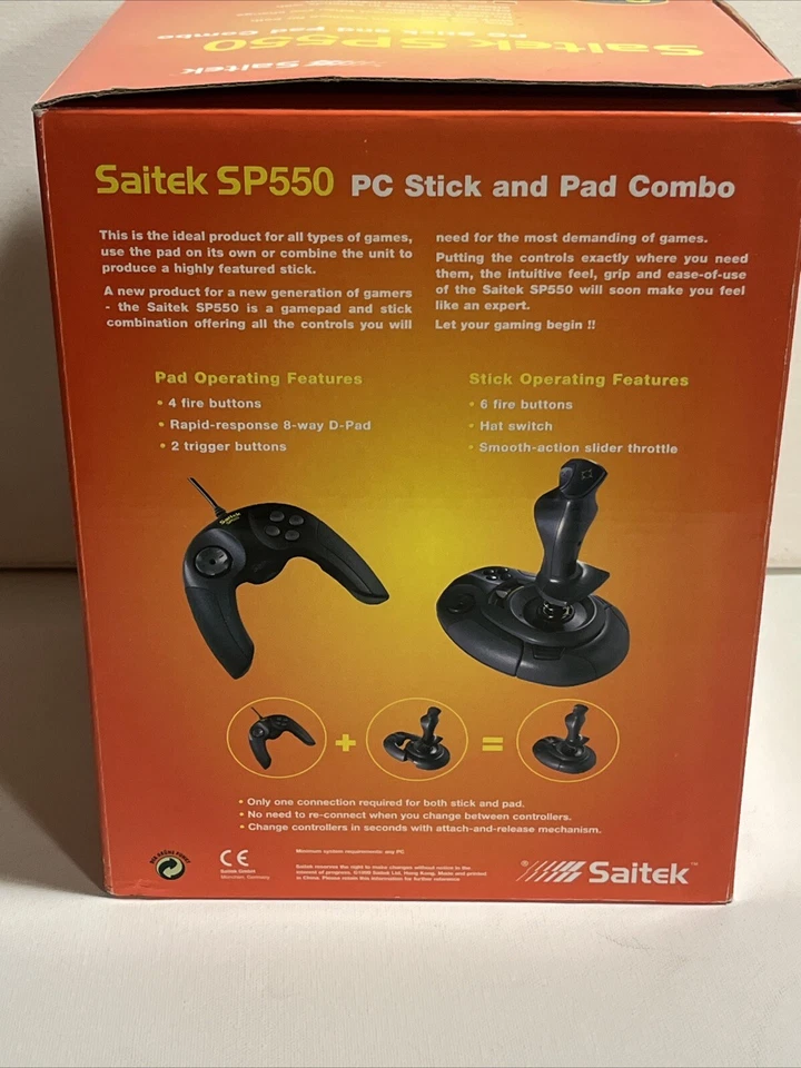 Saitek SP550 USB Joystick & Gamepad Fusion For PC Sealed - Image 2 of 4