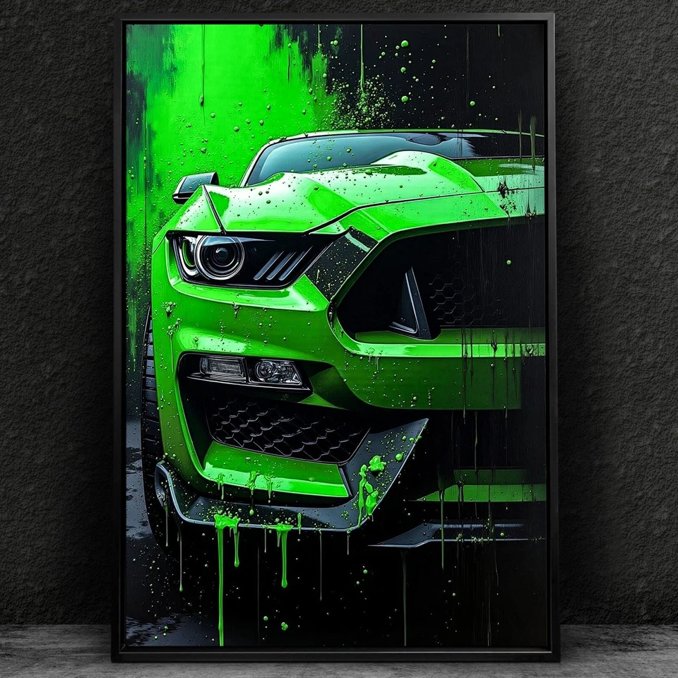 ✅ Wandbild, FORD MUSTANG - Abstrakt Auto, Acrylglas, Leinwand, Poster Bilder - Bild 1 von 4