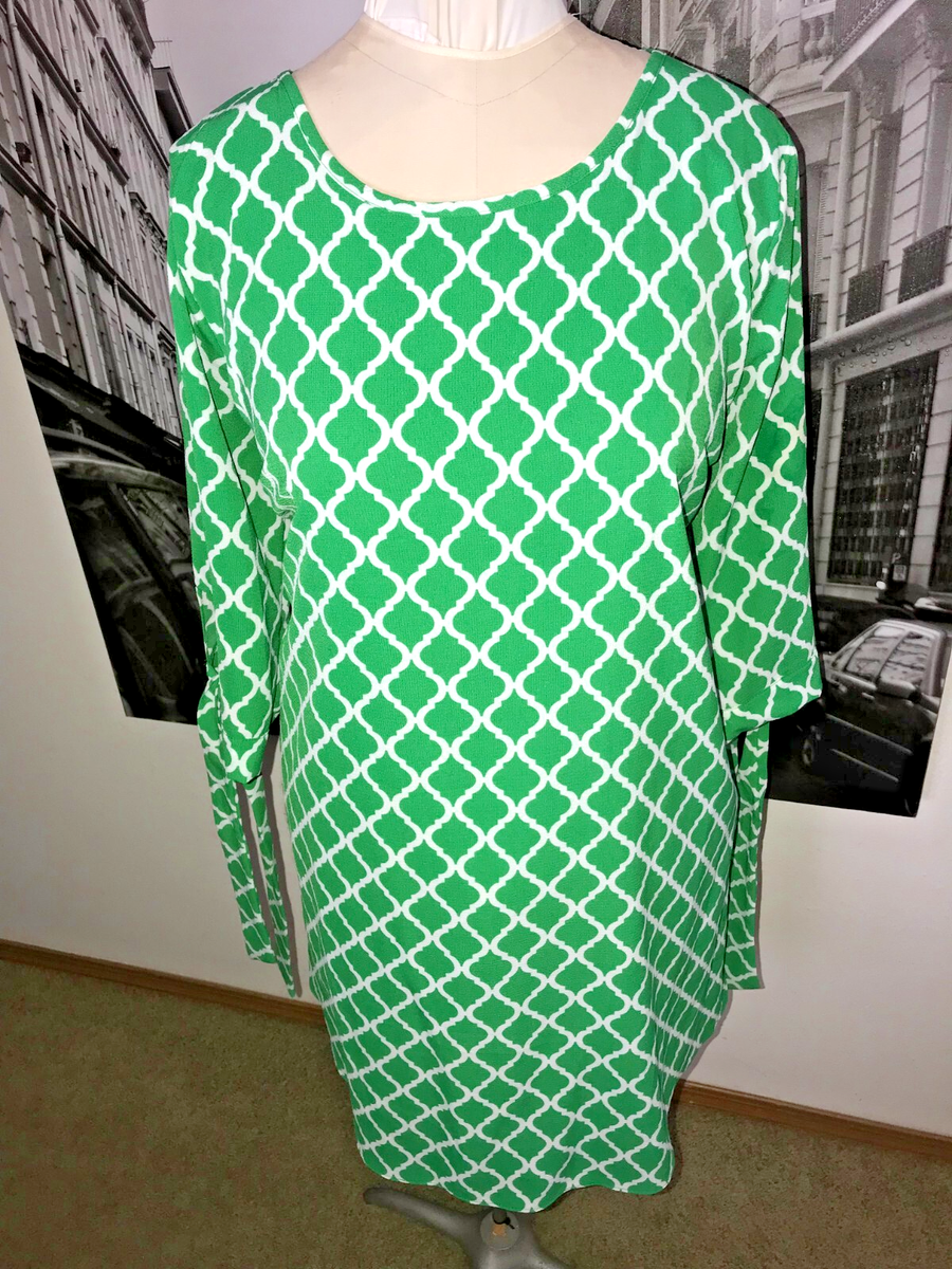 PERFECTLY PRISCILLA GREEN PRINT PREPPY SPRING DRESS WITH ARM TIES SIZE 3X | eBay PERFECTLY PRISCILLA GREEN PRINT PREPPY SPRING DRESS WITH ARM TIES SIZE 3X | eBay