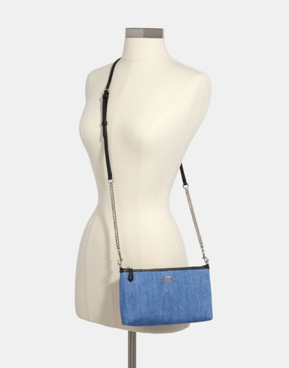 BNT COACH Zip Top Crossbody 91195 denim | eBay