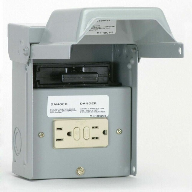 Ge 60 Amp 240 Volt Non Fuse Ac Disconnect With Gfci Receptacle Tfn60rgfrcp For Sale Online Ebay