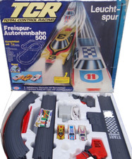 TCR Freispur Leuchtspur Vintage Spielzeug Auto Bahn Rennbahn Set Arxon 1986 OVP