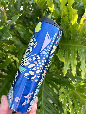 Starbucks Netherlands Butterfly Stainless Tumbler Blue Steel Hot Cold Cup  16oz | eBay